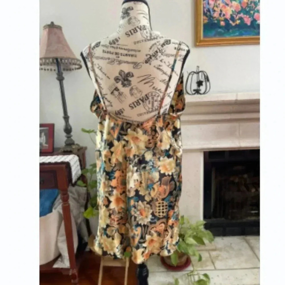 VTG 1980's Inner Most Night Gown Robe Set Floral Satin Silky Romantic Cottagcore - Picture 10 of 16